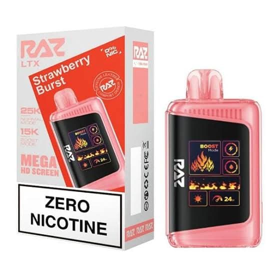 Raz Ltx Zero Nicotine Disposable 25k Puffs / Strawberry Burst