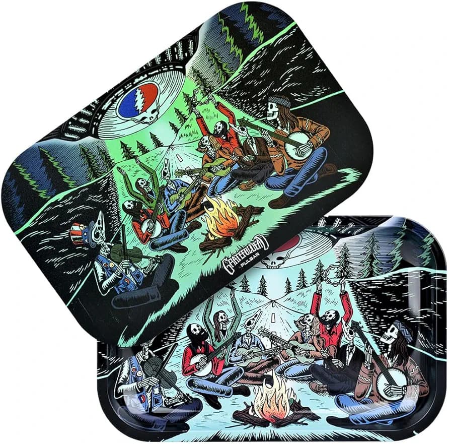 Grateful Dead x Pulsar Mini Metal Rolling Tray 7"x5.5" / Close Encounters