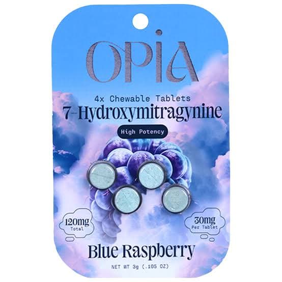 Opia 7-HYDROXYMITRAGYNINE Kratom Extract 30mg 1Pk / Blue Raspberry