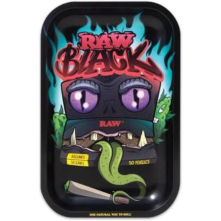 Raw Black Cone Monster Metal Small Rolling Tray 11 * 7