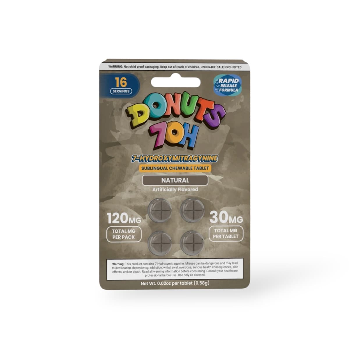 DONUTS 7OH-Hydroxy 30mg 4Pk / Natural