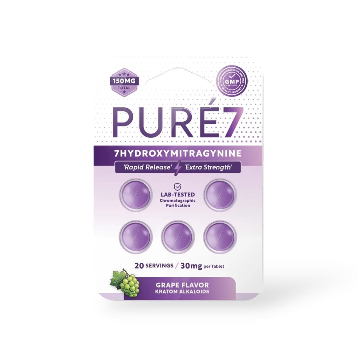 PURE 7-HYDROXY 30MG | 1Pk / Grape