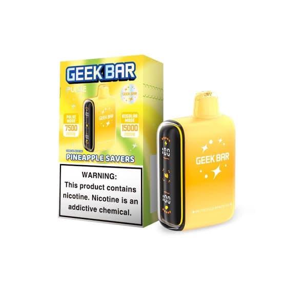 Geek Bar Pulse 15,000 Puffs 50mg 16mL Disposables w/ Dual Heating Modes / Pineapple Savers