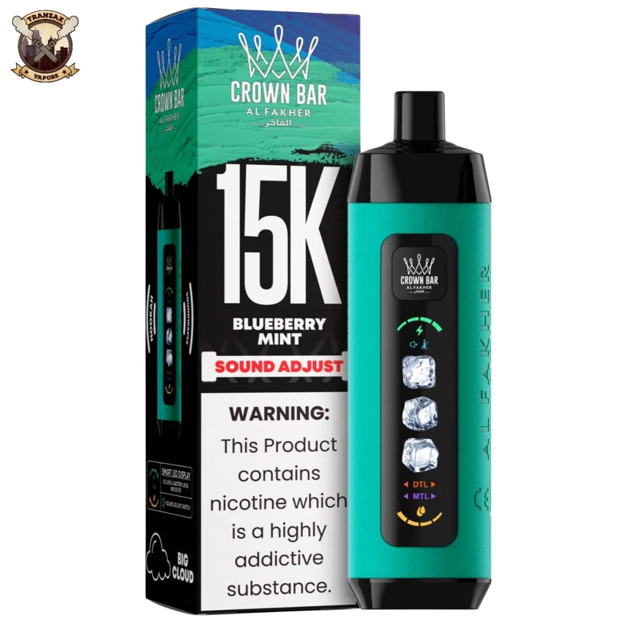 Crown Bar By Al Fakher Ice Adjust 5% / Blueberry Mint