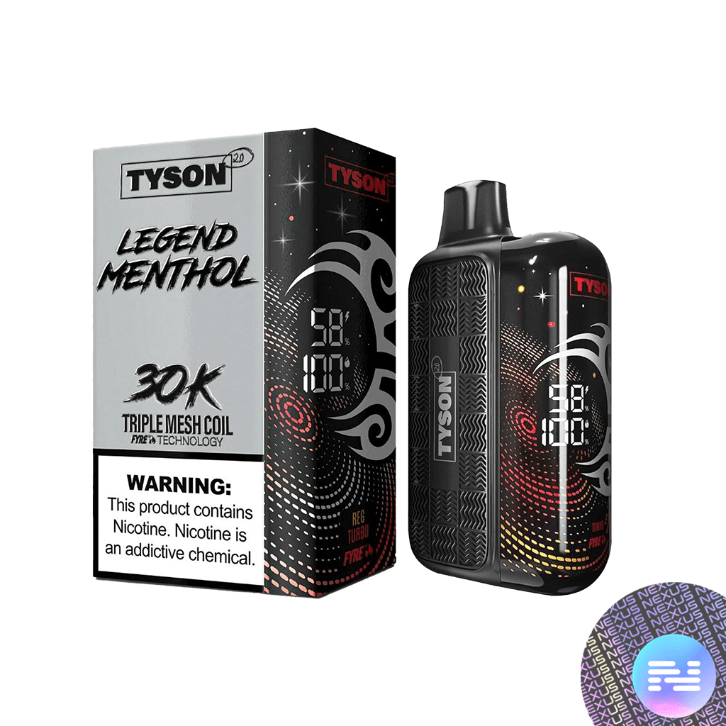 Tyson Legend Vape 30k Puffs / Menthol Silver