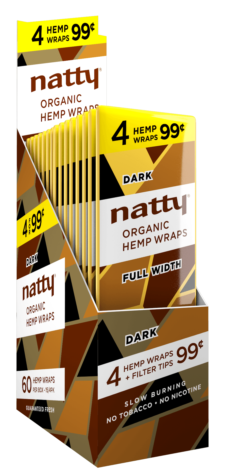 Natty Hemp Wraps 4Pk / Dark