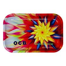 OCB Metal Rolling Tray Medium / Flower Explosion