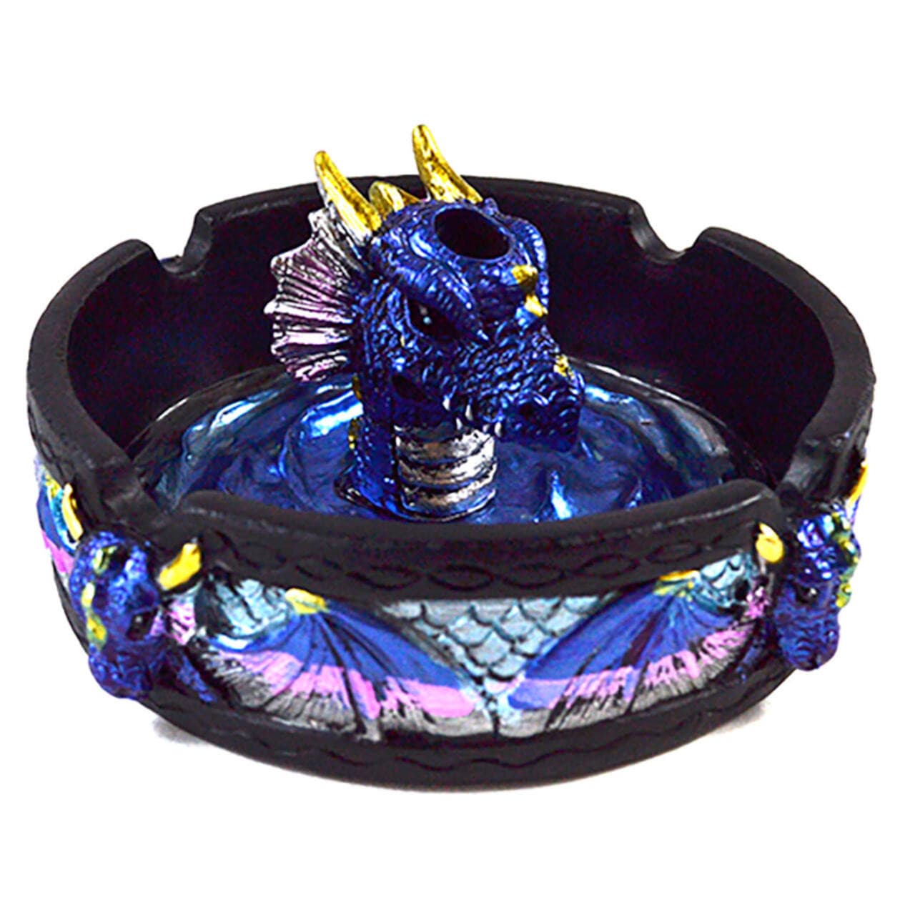 Ashtrays / Dragon Polyresin w Snuffer 4"