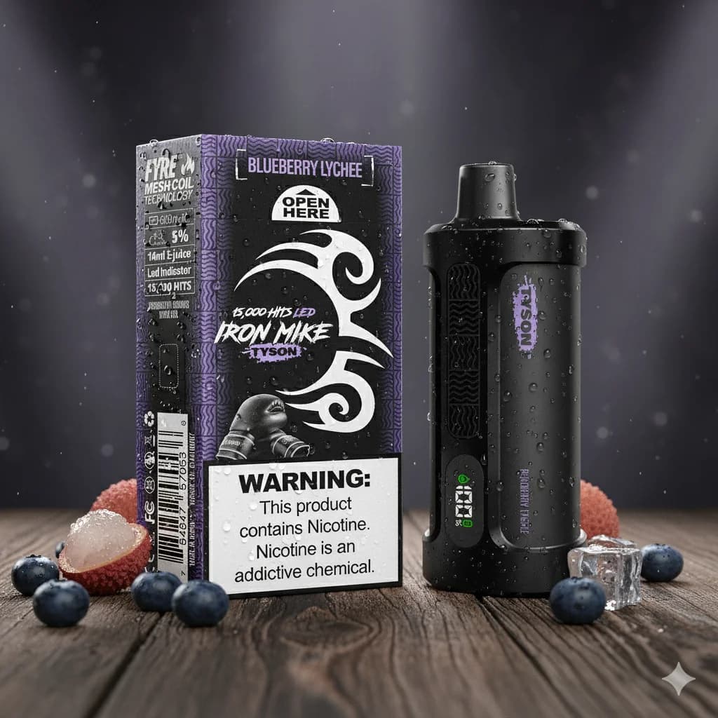 IRON MIKE Tyson 15K Puffs 50mg 14ml Disposables / Blueberry Lychee