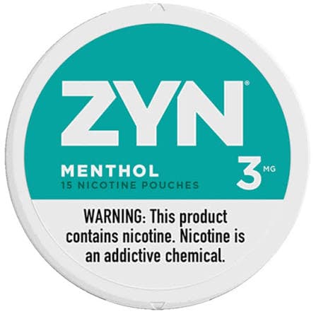 ZYN Nicotine Pouches / Menthol / 3mg