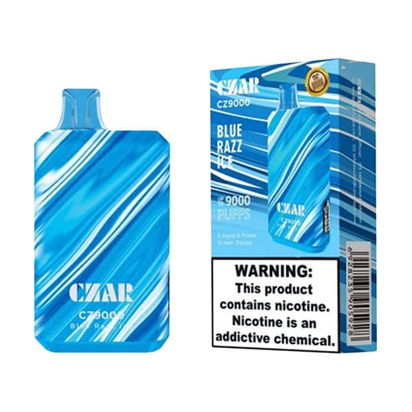 Czar CZ9000 9000 Puffs Disposable Vape / Blue Raaz Ice