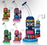 Dab Rig Indian Pattern |Honeycomb Perc |9.5" |3-D Hand Painting Perc | Quartz Banger