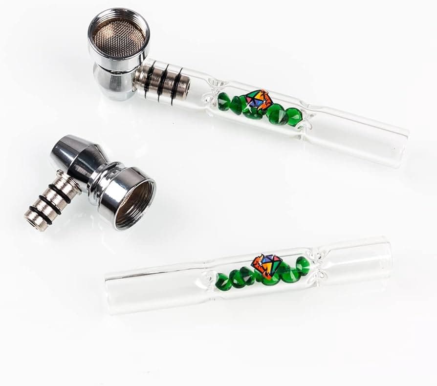 Handpipes Metallic & Glass / Metallic Fumed