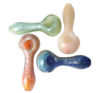 Air Bubble Handpipe |Silver Fumed |Grav / 4"