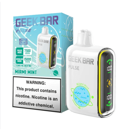 Geek Bar Pulse 15,000 Puffs 50mg 16mL Disposables w/ Dual Heating Modes / Miami Mint
