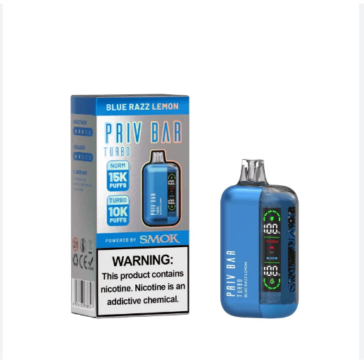 PRIV Bar Turbo 15k Puffs 50mg 16mL Disposables / Blue Razz Lemon