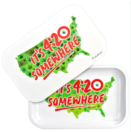 Pulsar Metal Rolling Tray w/ Lid | 11"x7" / 420