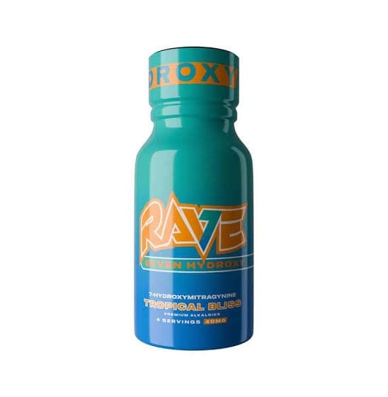Rave 7-HYDROXY Alkaloid 40mg Liquid Shot / Tropical Bliss