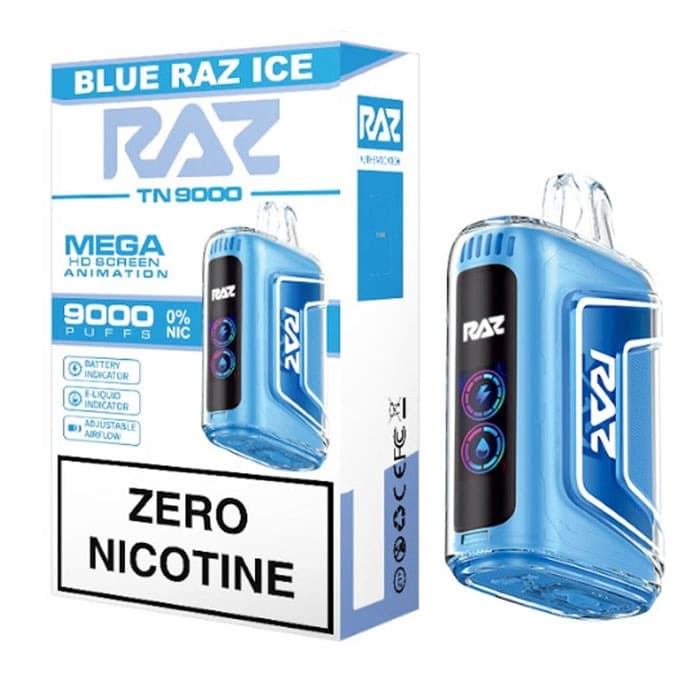 Raz TN9000 Zero Nicotine Disposable / Blue Raz Ice